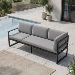 Sieger Adelaide Diningsofa Aluminium/Sunproof