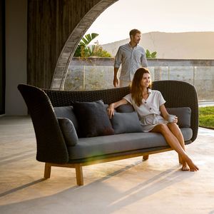Cane-Line Peacock Wing Gartenloungesofa Teak/Rope/Acryl