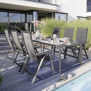 Kettler Forma II Gartenmöbel-Set L verstellbar (6 Plätze) Tisch 220x95cm