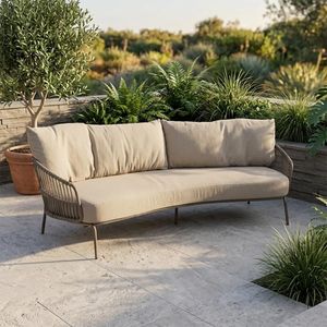4Seasons Capalbio Gartenloungesofa Edelstahl/Rope/Olefin