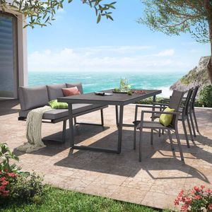 OUTLIV. Lucca Gartenmöbel-Set L (6 Plätze) Tisch 220x100cm