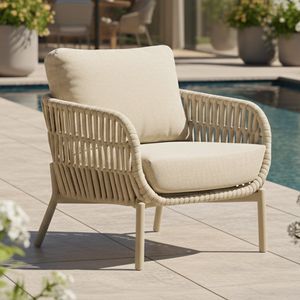 LC Garden Terano Gartensessel Low Dining Aluminium mit Sitz- und Rückenkissen