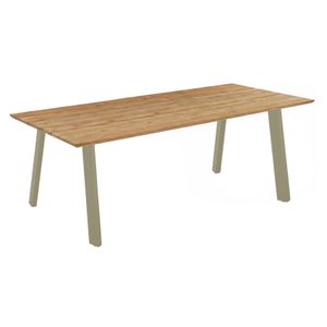 OUTLIV. Negara Gartentisch Edelstahl/Teak recycelt