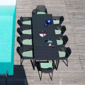 Nardi Net Gartenmöbel-Set 11-tlg. Tisch 210/280x100cm