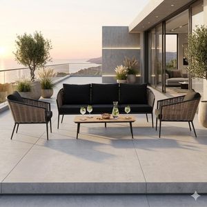 Acamp Ceres Loungeset inkl. Loungetisch Aluminium/Polyester