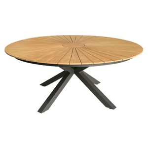 LC Garden Unicamo Gartentisch Ø120cm Aluminium/Teak