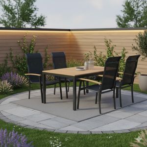 OUTLIV. Alpha Gartenmöbel-Set M (4 Plätze) Tisch 150/210x90cm