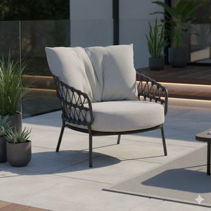 4Seasons Calpi Loungesessel Edelstahl/Rope