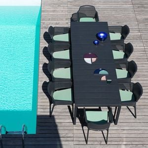 Nardi Net Gartenmöbel-Set 11-tlg. Tisch 210/280x100cm