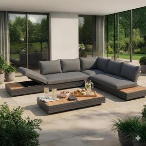 Zebra Cubo Neo Ecklounge inkl. Loungetische Aluminium/Sunproof