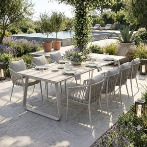 LC Garden Sunrepo Gartenmöbel-Set XL (8 Plätze) mit OUTLIV. Tisch 280x100cm