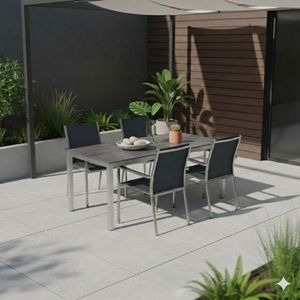 Stern Polaris Gartenmöbel-Set M (4 Plätze) mit OUTLIV. Tisch 160x90cm