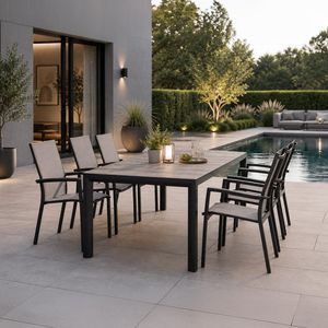 Siena Garden Velia Gartenmöbel-Set L (6 Plätze) 220x100cm