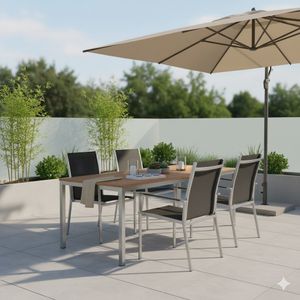 OUTLIV. Oviedo Gartenmöbel-Set M (4 Plätze) Tisch 160/210x90cm