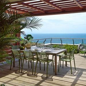 Nardi Doga Bistrot Gartenmöbel-Set 8-tlg.Ausziehtisch 210/280x100cm
