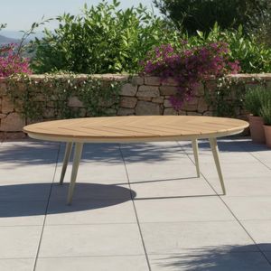 Interliving 7015 Loungetisch 110x69cm Aluminium/Teak