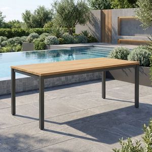 OUTLIV. Kobe Gartentisch Aluminium/Teak recycelt