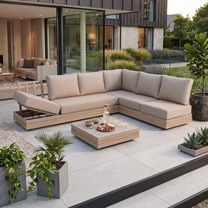 OUTLIV. Triest Ecklounge inkl. Loungetisch Aluminium/Spunpolyester