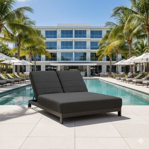 OUTLIV. Miami Doppelliege verstellbar Aluminium/Sunbrella