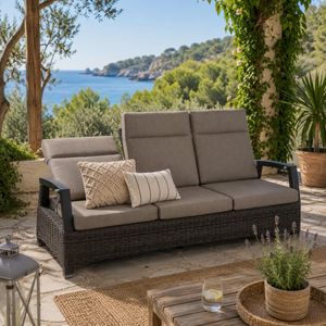 Siena Garden Corido Diningsofa verstellbar Gardino-Geflecht/Polypropylen