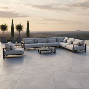 OUTLIV. Ravino Ecklounge inkl. Loungetisch Aluminium/Olefin