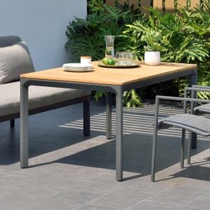 LifestyleGarden Dalgas Gartentisch 160x90cm Aluminium/Teak