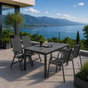 Kettler Basic Plus Gartenmöbel-Set M (4 Plätze) Tisch 160x90cm