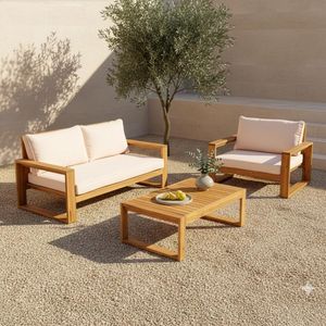 OUTLIV. Santa Cruz Loungeset inkl. Loungetisch Akazie/Polyester