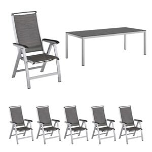 Kettler Forma II Gartenmöbel-Set L (6 Plätze) mit OUTLIV. Tisch 220x100cm