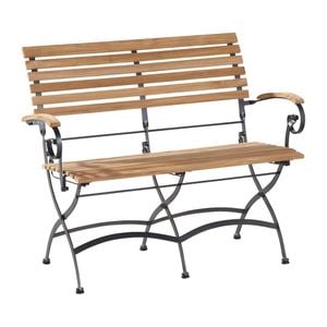 4Seasons Bellini Gartenbank 106cm Eisen/Teak