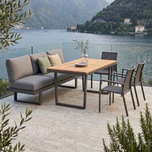 OUTLIV. Atlanta Gartenmöbel-Set L (6 Plätze) verstellbar Tisch 160x90cm