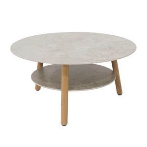 Zebra Solena Loungetisch Ø80cm Teak/Keramik