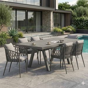 LC Garden Sunrepo Gartenmöbel-Set L 6 (Plätze) Tisch 160/210x100cm