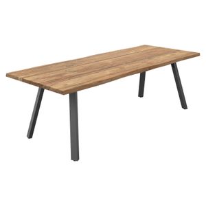 OUTLIV. Negara Gartentisch Edelstahl/Teak recycelt