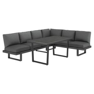 OUTLIV. Atlanta Dininglounge verstellbar Tisch 160x90cm Aluminium/Olefin