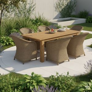 OUTLIV. Coventry Gartenmöbel-Set L (6 Plätze) Tisch 220x100cm