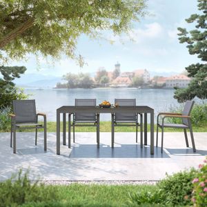 OUTLIV. Florenz Gartenmöbel-Set M (4 Plätze) Tisch 160x90cm