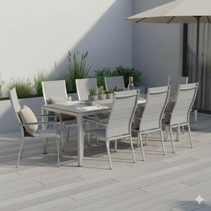 Stern Cardiff Gartenmöbel-Set L (6 Plätze) mit OUTLIV. Tisch 220x100cm