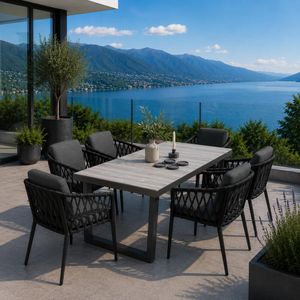 LC Garden Cairns Gartenmöbel-Set L (6 Plätze) Tisch 200x100cm