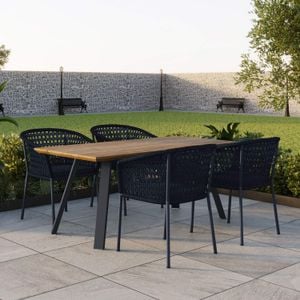 OUTLIV. Zui Gartenmöbel-Set 5-tlg. Tisch 180x90cm