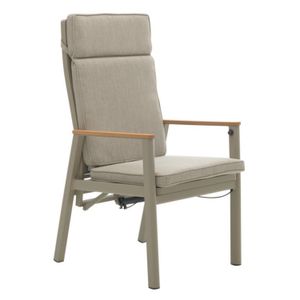 Interliving 7014 Gartensessel Sitztiefe verstellbar Aluminium mit Sitz- und Rückenkissen