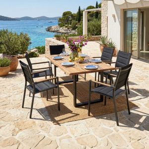 Niehoff Nantes Gartenmöbel-Set L (6 Plätze) mit OUTLIV. Tisch 200x100 cm