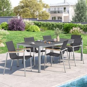 OUTLIV. Rimini Gartenmöbel-Set 7-tlg. Tisch 220x100cm