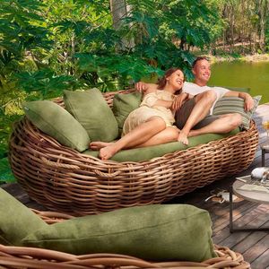 Apple Bee Cocoon Gartenloungesofa Polyrattan/Bee Wett