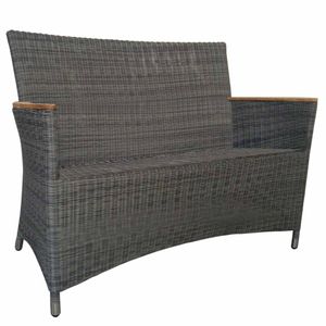 Zebra Status Gartenbank 120cm Geflecht