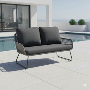 Siena Garden Kansas Gartenloungesofa Aluminium/Geflecht