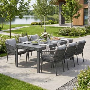 OUTLIV. Alicante Gartenmöbel-Set L (6 Plätze) Tisch 200/320x100cm
