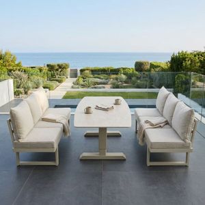 LC Garden Bondino Dininglounge Tisch 180x90cm Aluminium/Olefin