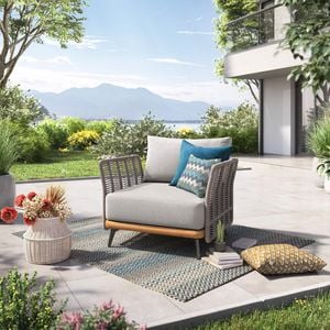 OUTLIV. Ava Loungesessel Akazie/Rope/Polyester