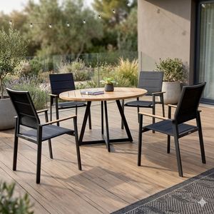Niehoff Revent Gartenmöbel-Set M (4 Plätze) Tisch Ø125cm